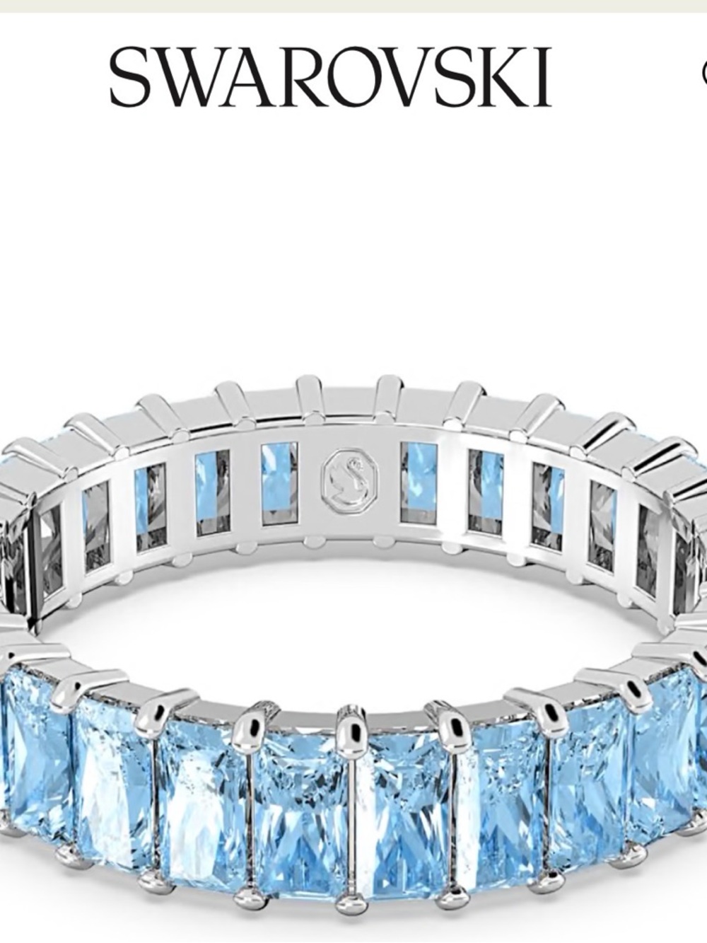 Swarovski Light Blue Crystal Matrix Ring
